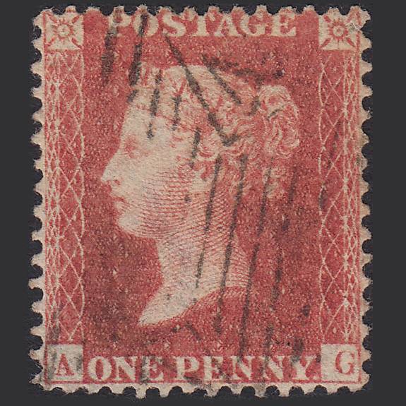 GB QV 1857 1d (Plate 47) SG40-C10(1) AG FU Missing Imprimatur London IS 47