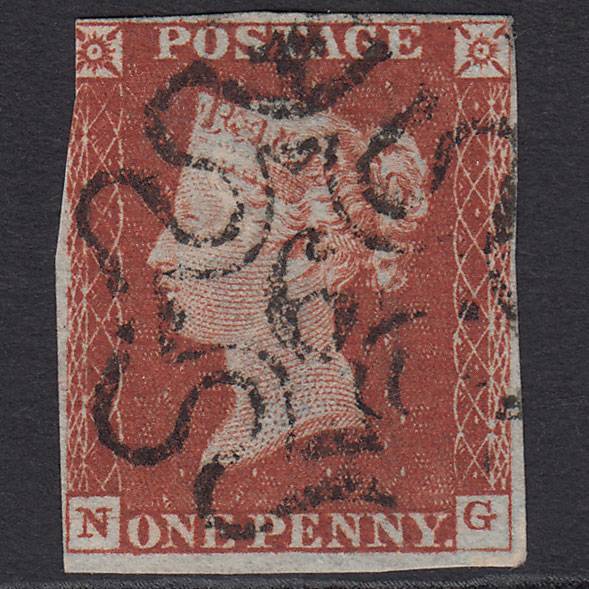 GB QV 1841 1d (Plate 34) SG8-B1(1) Ivory Head NG GU London No.6 in MX