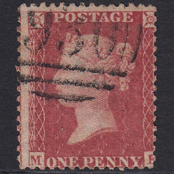 GB QV 1857 1d Rose-red (Plate 34) SG40-C10(1) MK FU York 930 Misperf