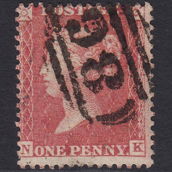 GB QV 1857 1d Rose-red (Plate 47) SG40-C10(1) NK FU Blackburn 86