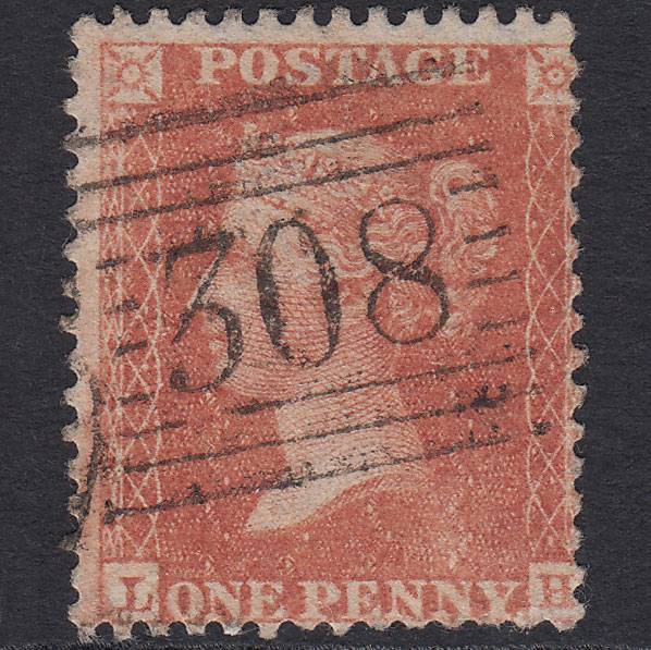 GB QV 1855 1d Dull Orange-brown (Plate 12) SGC6(5) LH FU Stirling 308