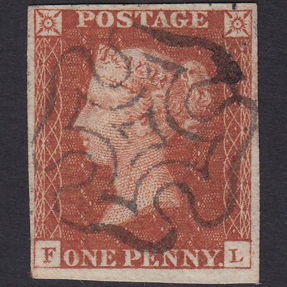 GB QV 1841 1d (Plate 31) SG8-B1(1) FL VFU 4 Margins MX Edinburgh Type I