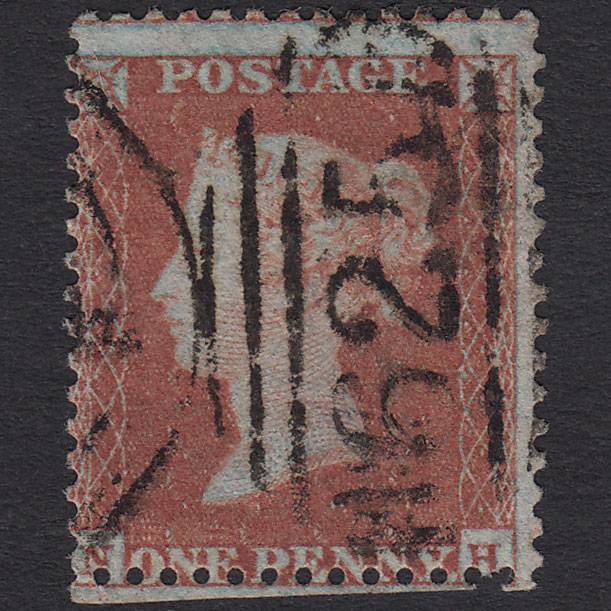 GB QV 1855 1d Red-brown Plate R4 SG22-C2(1) NH FU Portsmouth 625