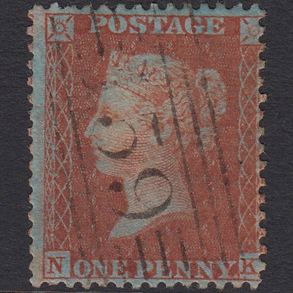 GB QV 1856 1d (Plate 37) SG29-C8(1) NK VFU Glasgow 159 Roller Cancel
