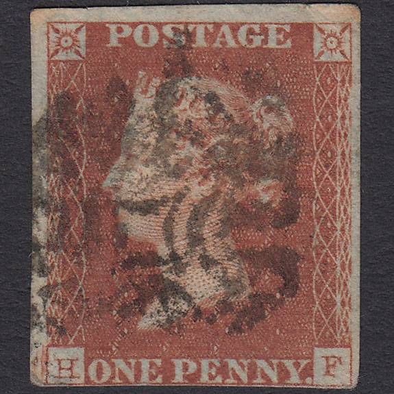GB QV 1841 1d Red-brown (Plate 22) SG8-B1(1) HF GU Missing Imprimatur 4M MX