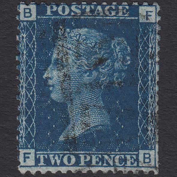 GB QV 1869 2d Blue (Plate 15) SG46-G3 FB GU Light Cancel
