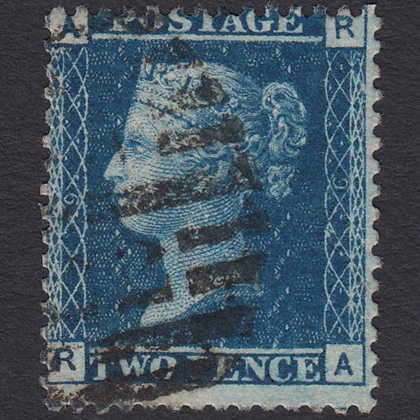 GB QV 1858 2d Blue (Plate 9) SG45-G2 RA GU London IS Cancel