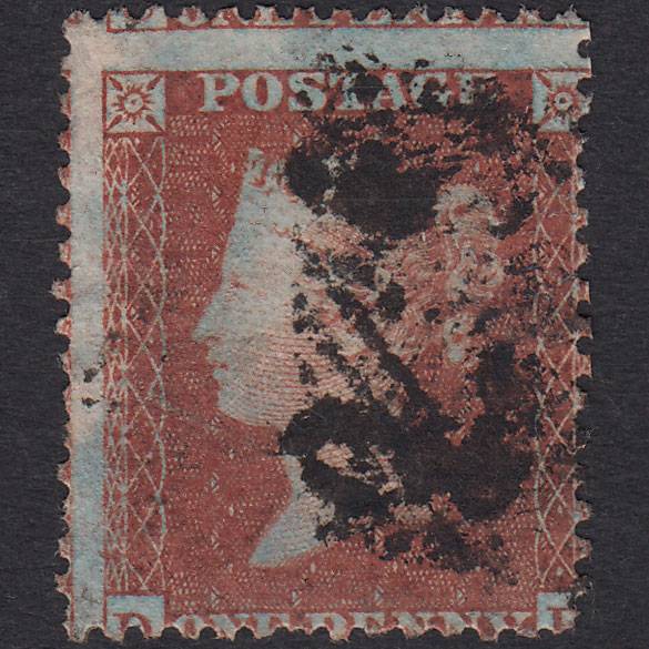 GB QV 1855 1d Red-brown Plate R4 SG22-C2(1) DB GU Ireland Misperf