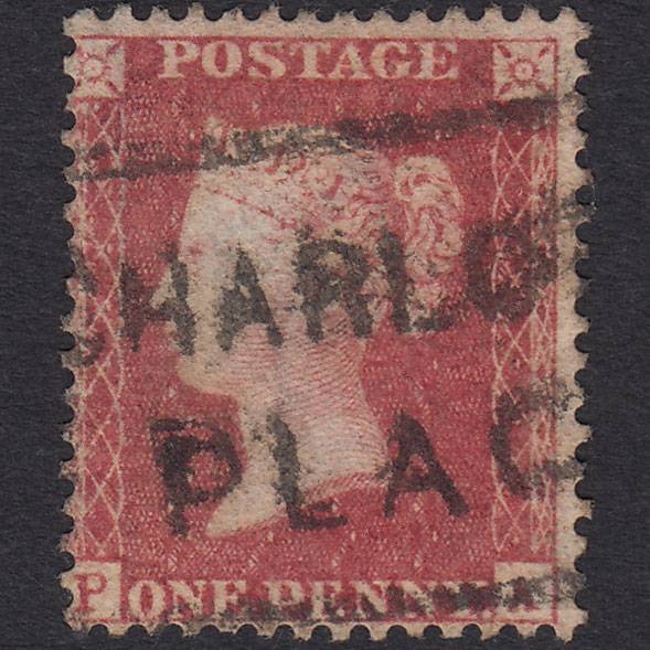 GB QV 1857 1d (Plate 27) SG40-C10(1) PA FU Charlotte Placwe Scots Local Cancel