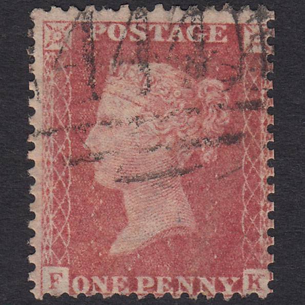 GB QV 1857 1d Pale Rose (Plate 67) SG39-C10(3) FK GU Leamington 444