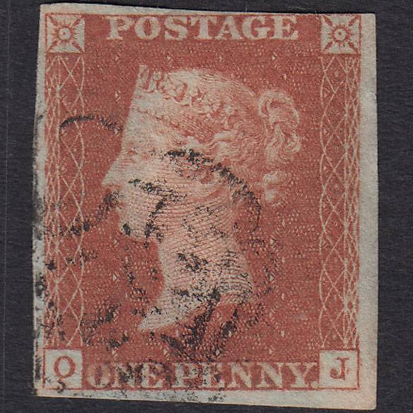GB QV 1841 1d (Plate 22) SG8-B1(1) Constant Variety OJ FU nr 4M MX