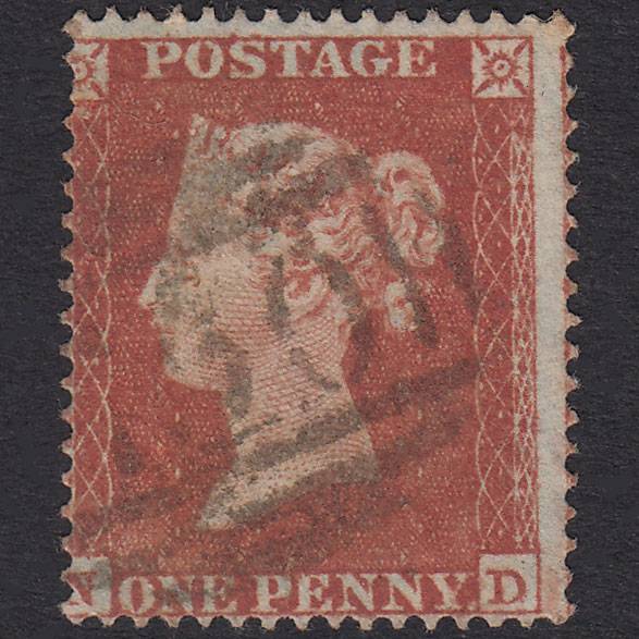GB QV 1854 1d Red-Brown Plate 172 SG17-C1(1) ND FU
