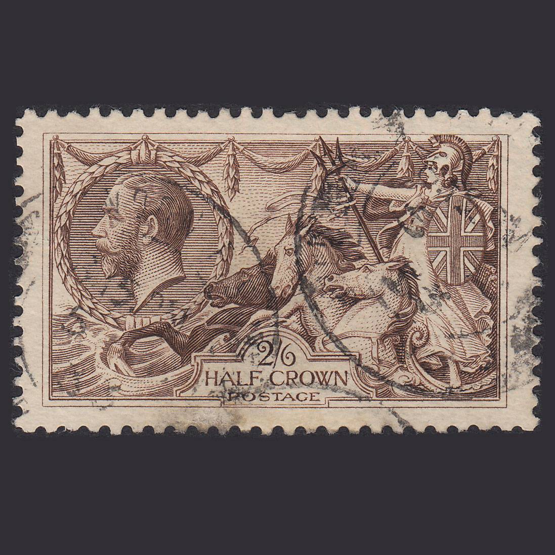 GB KG5 1918 2/6 Seahorses SG414-N65(2) FU CDS Well Centred