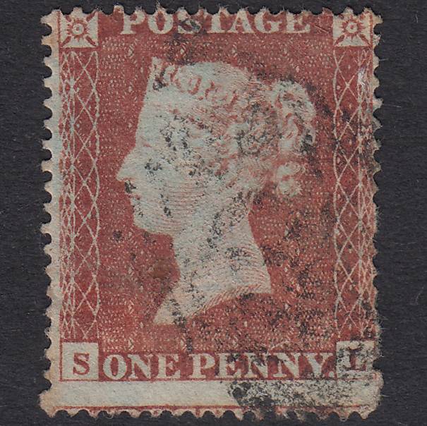 GB QV 1854 1d Plate 171 SG17-C1(1) SL GU Missing Imprimatur Blind Perfs