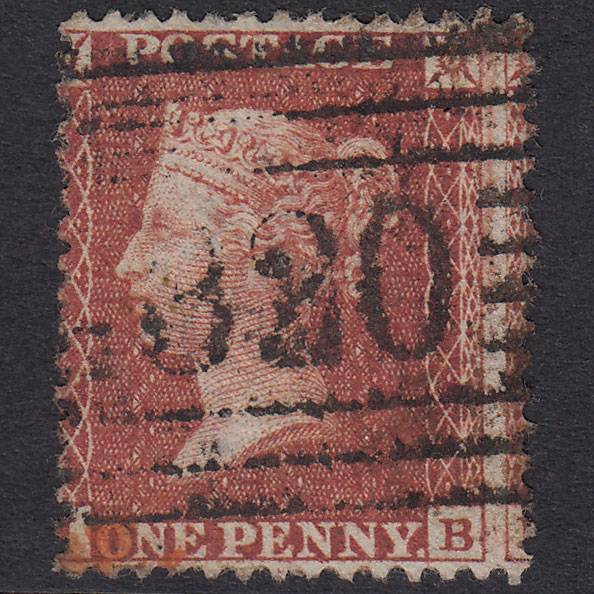 GB QV 1855 1d Red-Brown Plate 13 SGC6(1) NB FU Tain 320 Large Misperf