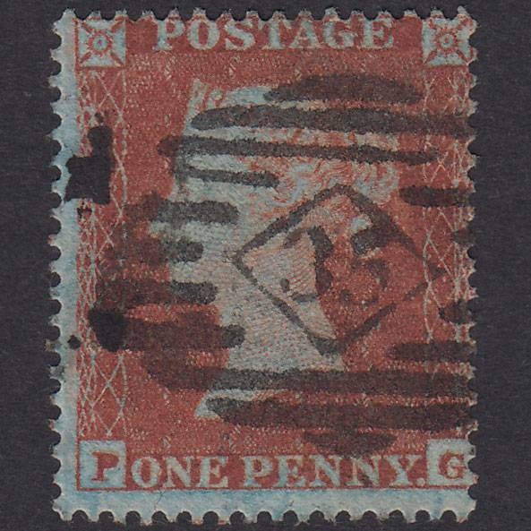 GB QV 1854 1d Red-Brown Plate 173 SG17-C1(1) PG FU London IS 35