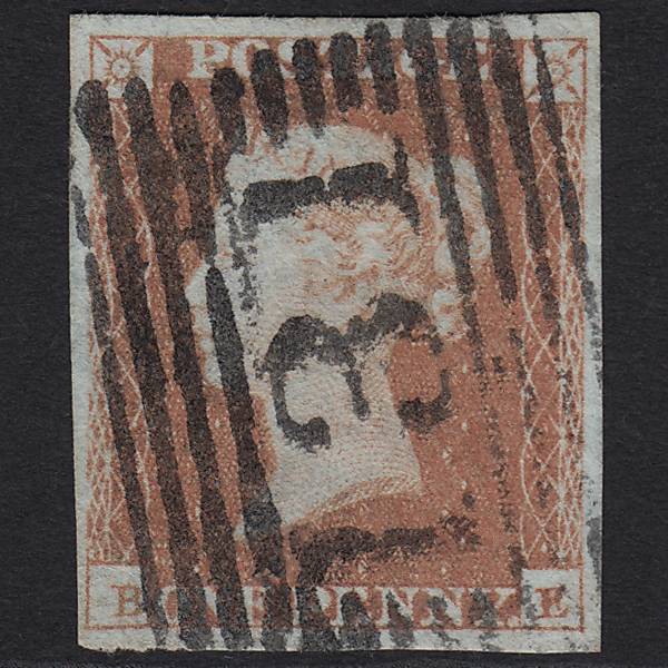 GB QV 1841 1d Red-brown (Plate 97) SG8-B1(1) BE FU Edinburgh 131 4 Margins