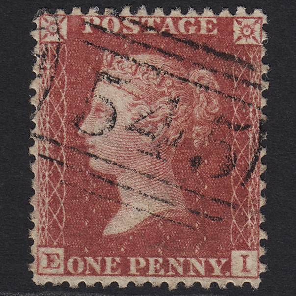 GB QV 1857 1d Rose-red (Plate 52) SG40-C10(1) EI FU Newcastle 545