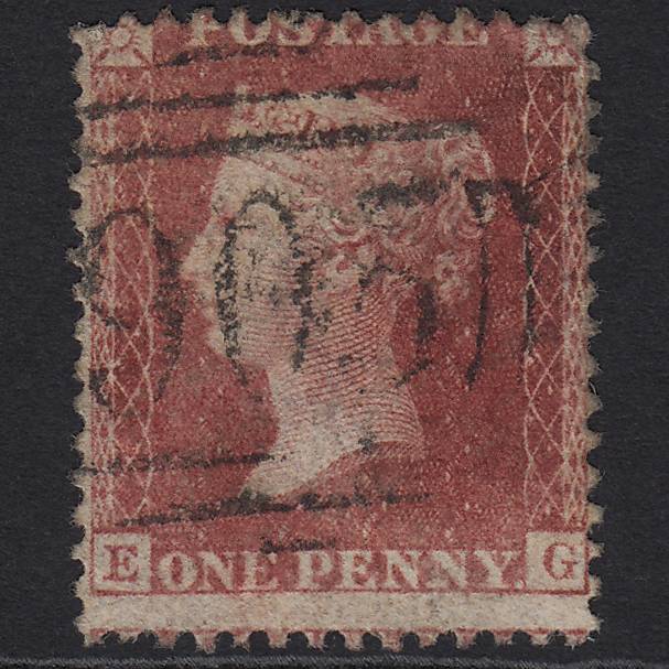 GB QV 1857 1d Rose-red (Plate 46) SG40-C10(1) EG GU Wolverhampton 905