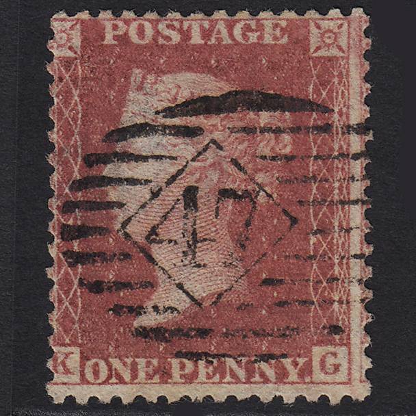 GB QV 1863 1d Rose-red (Plate 50) SG42-C12(1) KG FU London IS 47 47.e