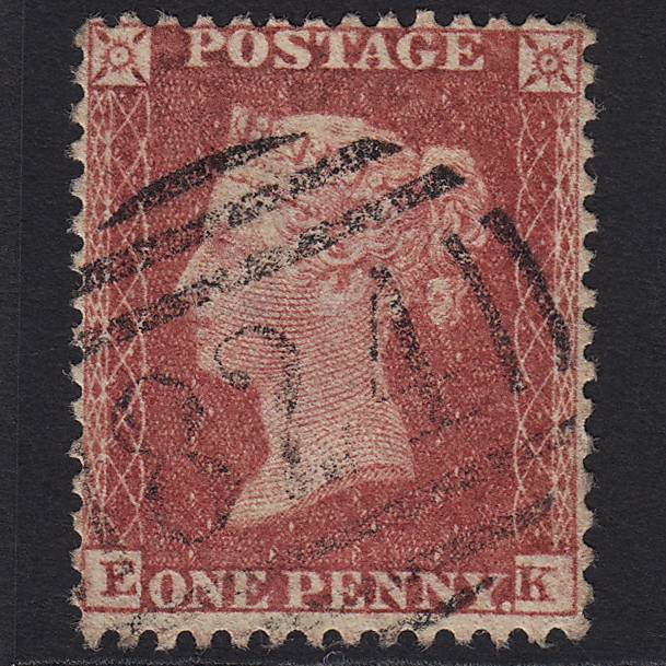 GB QV 1857 1d Rose-red (Plate 55) SG40-C10(1) EK FU Ulverston 824