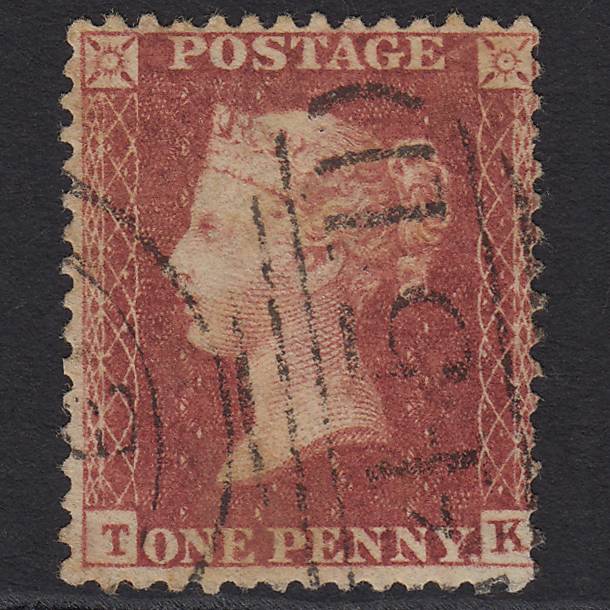 GB QV 1857 1d Rose-red (Plate 43) SG40-C10(1) TK GU Lewes 451