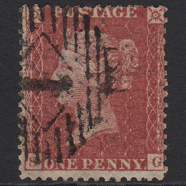 GB QV 1857 1d Rose-red (Plate 27) SG40-C10(1) SG GU London IS 1