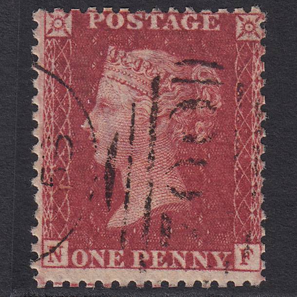 GB QV 1857 1d Deep Rose-red (Plate 55) SG41-C10(4) NF FU Sheffield 700