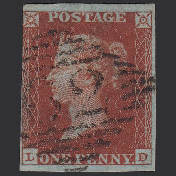 GB QV 1841 1d Deep Red-brown (Plate 48) SG10-B1(4) LD GU nr 4M Belfast 62