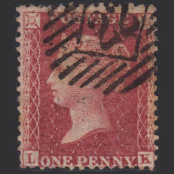 GB QV 1857 1d Deep Rose-red (Plate 60) SG41-C10(4) LK GU London IS 22