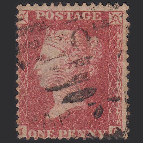 GB QV 1857 1d Rose-red (Plate 60) SG40-C10(1) JC GU London D&S Cancel