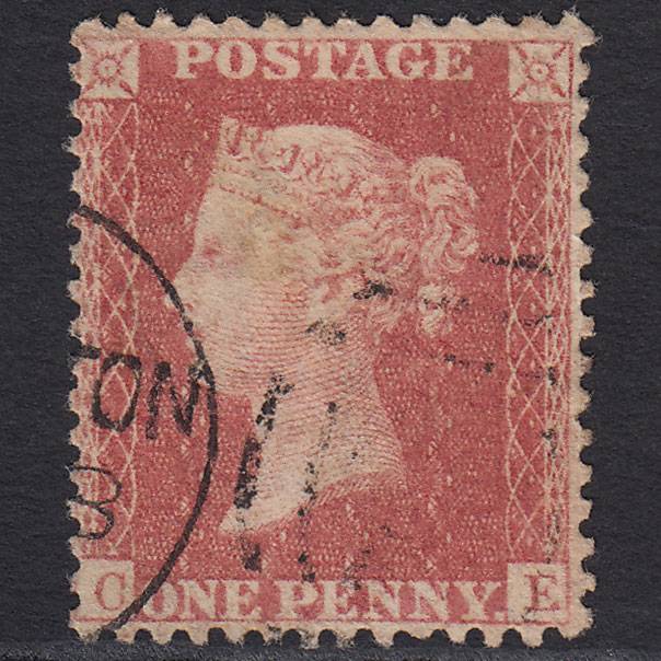 GB QV 1857 1d Rose-red (Plate 43) SG40-C10(1) CE GU