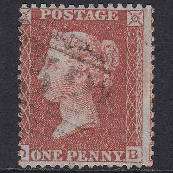 GB QV 1855 1d Red-brown (Plate 11) SGC6(1) DB FU Light Cancel Misperf