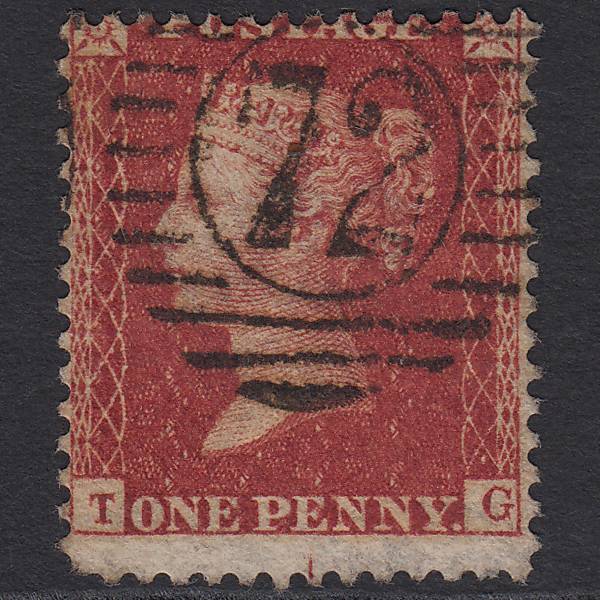 GB QV 1857 1d (Plate 59) SG41-C10(4) TG GU London D&S 72 Misperf