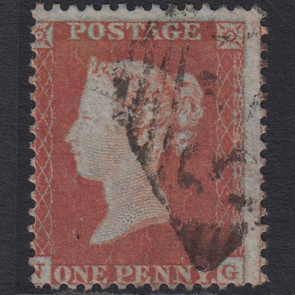 GB QV 1855 1d Red-brown Plate R2 SG22-C2(1) NG FU Ireland Misperf