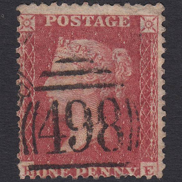 GB QV 1857 1d Rose-red (Plate 56) SG40-C10(1) RE GU Manchester 498 Spoon