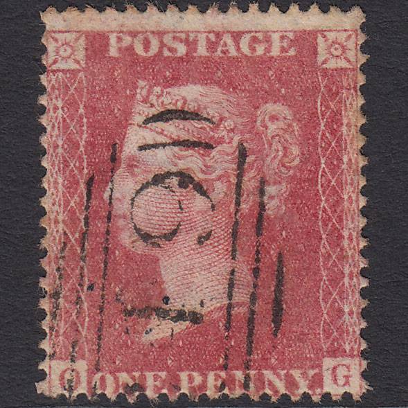 GB QV 1857 1d Rose-red (Plate 34) SG36-C11 OG FU Devizes 249
