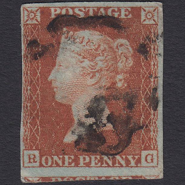 GB QV 1841 1d Red-brown (Plate 22) SG8-B1(1) RG FU Missing Imprimatur 4M MX