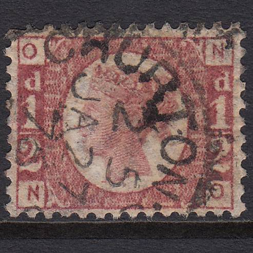 GB QV 1870 1/2d Rose-red (Plate 6) SG48-G4 NO FU Churton CDS Cancel