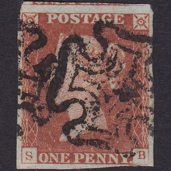 GB QV 1841 1d Red-brown (Plate 21) SG8-B1(1) SB GU nr 4 Margins MX