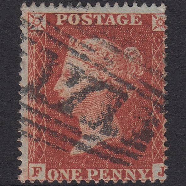 GB QV 1855 1d Plate 6 SG21-C4(1) FJ VFU Blue-Black Haddington 171