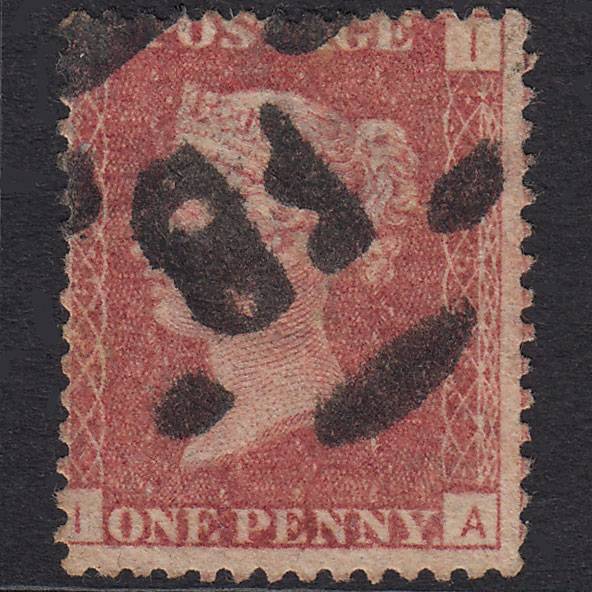 GB QV 1864 1d Lake-Red Plate 153 SG44-G1(2) IA FU Foreign Branch