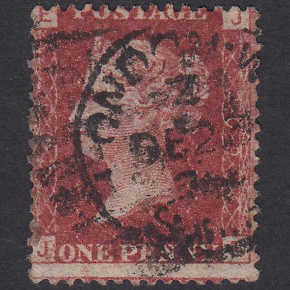 GB QV 1864 1d Lake-Red Plate 209 SG44-G1(2) JE GU London CDS