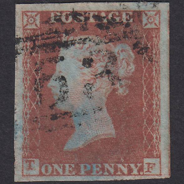GB QV 1841 1d Plate 97 SG8-B1(1) TF FU 4 Good To Huge Margins Bath 53