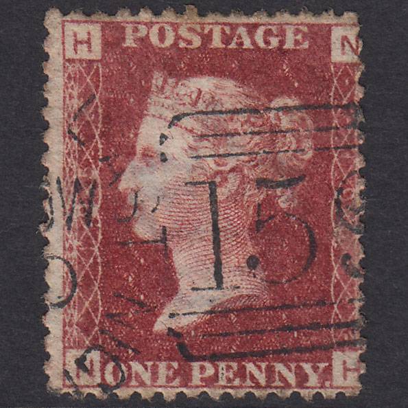 GB QV 1864 1d Pl 195 SG44-G1(2) NH GU Glasgow 159 Posted Since Last Night