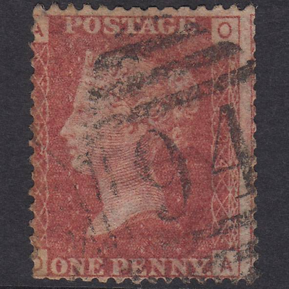 GB QV 1864 1d Rose-Red Plate 224 SG43-G1(1) OA GU Boston 94