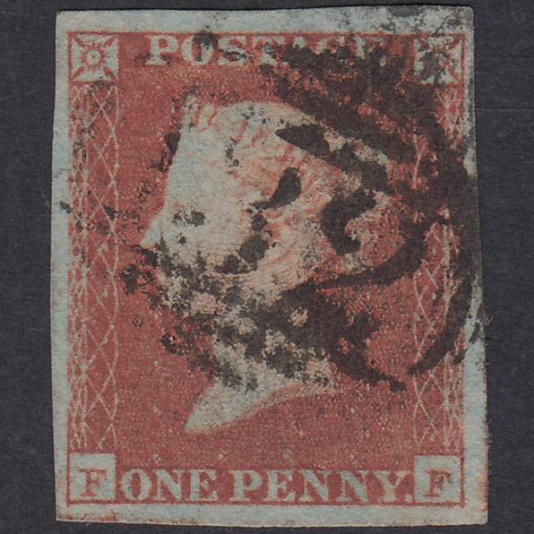GB QV 1841 1d Plate 94 SG8-B1(1) FF FU 4 Good Margins Brighton 132