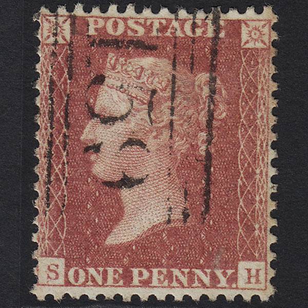 GB QV 1857 1d Rose-red (Plate 56) SG40-C10(1) SH GU Glasgow 159