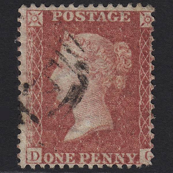 GB QV 1857 1d Rose-red (Plate 59) SG40-C10(1) DG GU Light Cancel