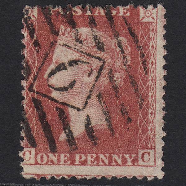 GB QV 1857 1d Rose-red (Plate 60) SG40-C10(1) CC GU London IS Cancel
